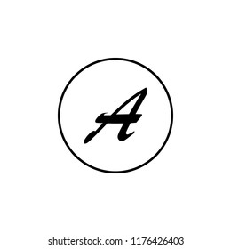 the letter a circle icon. Element of education for mobile concept and web apps icon. Thin line icon for website design and development, app development. Premium icon