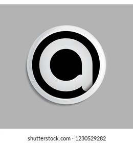 A Letter in circle icon logo element. letter logo template