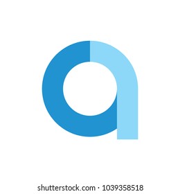 letter a circle line design logo vector