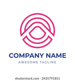 Letra A Círculo Logo Diseño