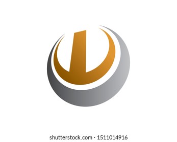 Letter I Circle logo or symbol template design