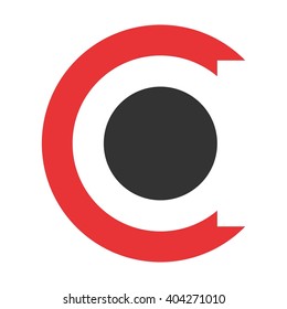 letter and circle logo vector. logotype of letter.