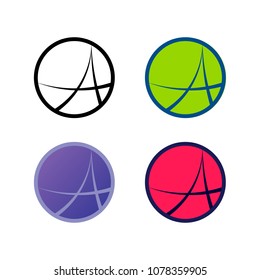 The letter a in the circle. Logotype. Icon.