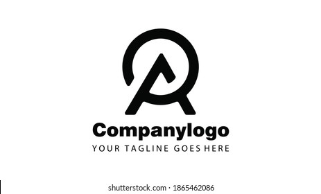 Letter A and Circle Minimalist Logo Design