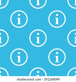 Letter I in circle, repeated on blue background
