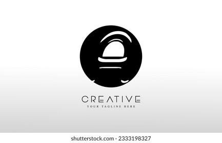 A Letter circle shape Logo Design Vector
