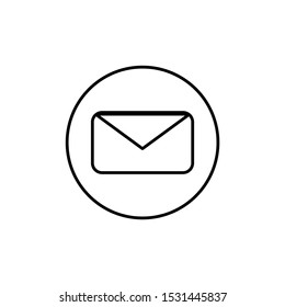 the letter in the circle . vector icon. On white background
