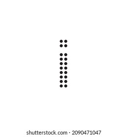letter i circles simple symbol logo vector
