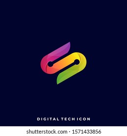 Letter Circuit Illustration Vector Template. Suitable for Creative Industry, Multimedia, entertainment, Educations, Shop, and any related business