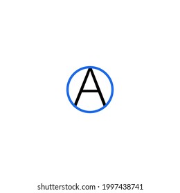 letter A circular logo design, simple and elegant design concept