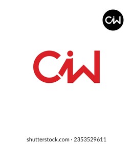 Diseño de logotipo de monograma CIW