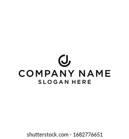 letter cj circle logo design vector illustration template