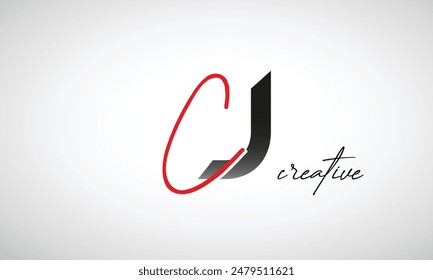 Letter CJ Creative Clean Logo Design
