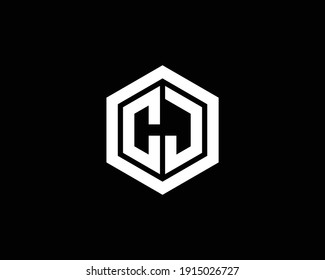 plantilla vectorial de diseño de logotipo cj y jc de letra