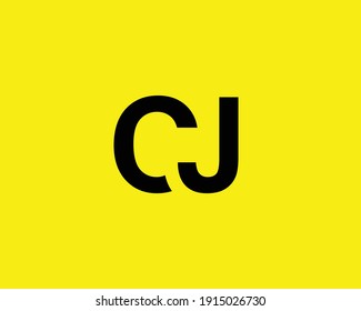 letter cj and jc logo design vector template