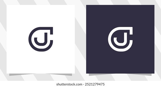 letra cj jc logotipo design vetor