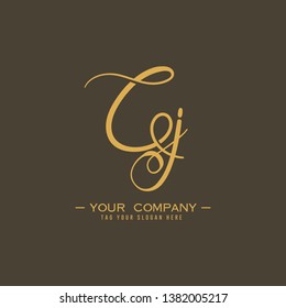 Letter Cj Logo Initial Letter Design Stock Vector (Royalty Free ...