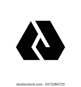 Letra Cj moderno logotipo plano monograma