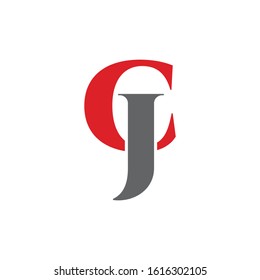 Letter CJ simple logo icon design vector