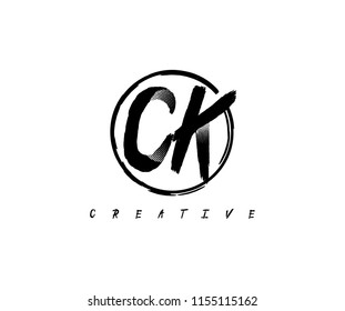 Letter CK Circle Line Abstract Artistic Urbane Logotype