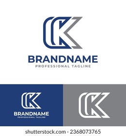 Letra CK o logotipo KC, adecuado para cualquier negocio con iniciales KC o CK.