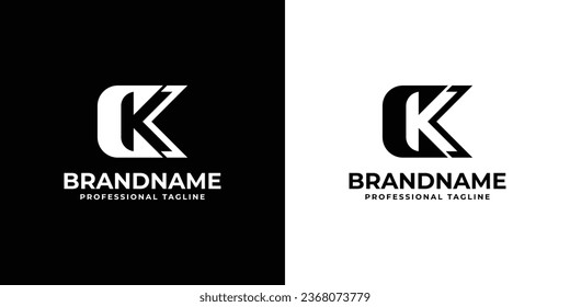 Letra CK o logotipo KC, adecuado para cualquier negocio con iniciales KC o CK.