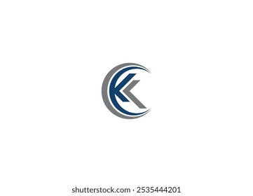 letter CK logo design Initial vector Custom brand logo template
