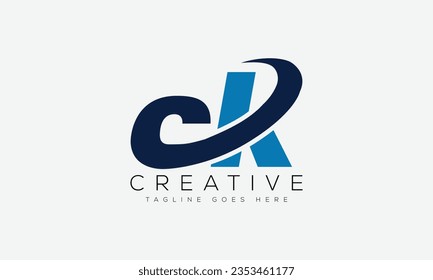 Letter CK logo design template vector illustration.