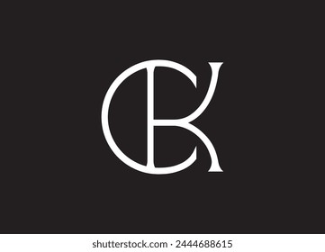 Diseño de la Plantilla del Vector del logotipo de la letra CK para la marca.