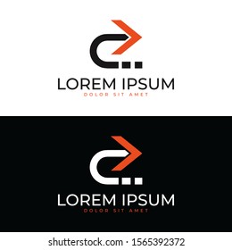Letter Ck logo linked design, vector icon connected in orange color.