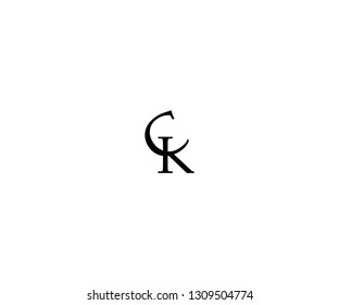 letter CK logo template