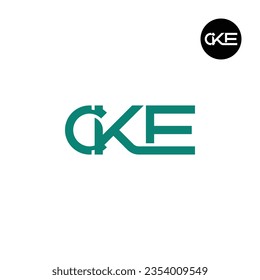 Diseño de logotipo de monograma CKE para carta