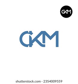Diseño de logotipo de monograma CKM para carta