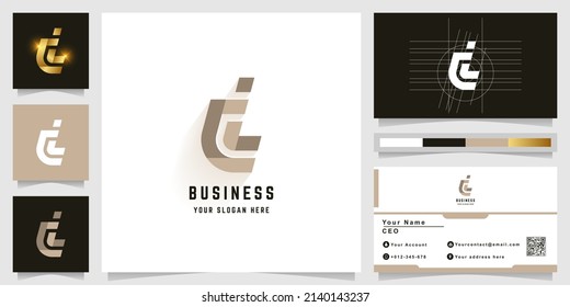 Logos für Buchstaben CL oder Ci-Monogramm mit Visitenkartendesign
