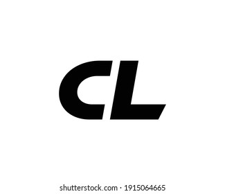 Design-Vektorgrafik-Vorlage für Buchstaben cl und lc