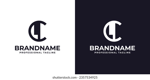 Logotipo de letra CL o LC, adecuado para cualquier negocio con iniciales LC o CL