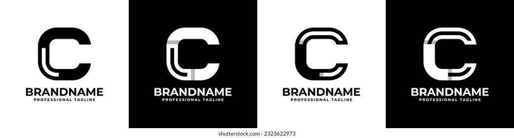 Letter CL or LC Monogram Logo, suitable for any business with CL or LC initials