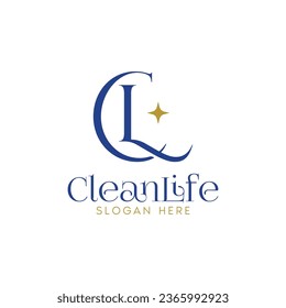 Letter CL or LC Monogram Logo Vector Design