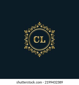 Letter CL logo with Luxury Gold template. Elegance logo vector template.