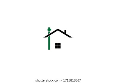 Letter I Clean and Minimal Initial Based Logo Design. Real estate business logo icon