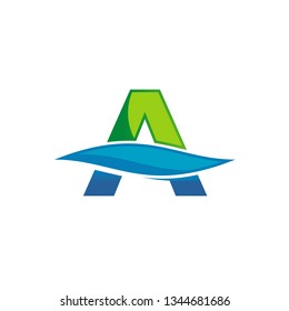 Letter A Clean Water Logo
