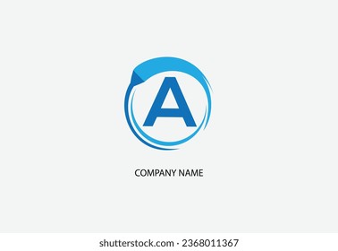 Letter A cleaning service logo design template