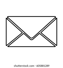 letter closed message icon, vector illustration design