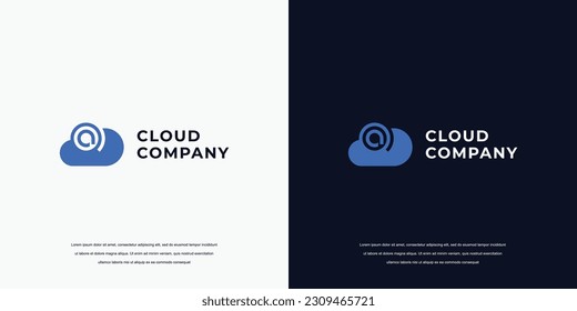 letter A cloud icon logo design