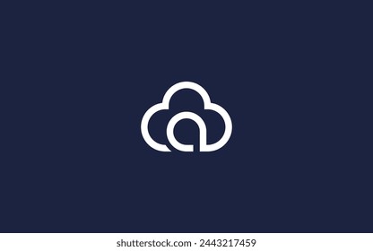 letra a nube diseño de iconos de logotipo plantilla de diseño vectorial inspiración