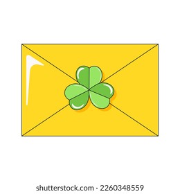 Carta con el amante del día del Santo Patrocinio Buena suerte Pegador del Pop Art Groovy Funny