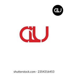 Diseño de logotipo de monograma CLU