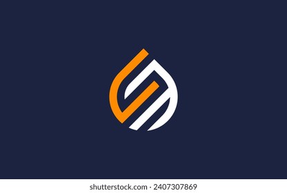 letter cm with drops logo icon design vector design template inspiration
