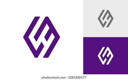 Letter CM initial hexagon monogram logo design vector