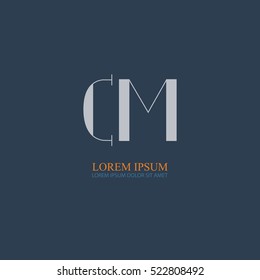 letter Cm linked logo design for company identity.